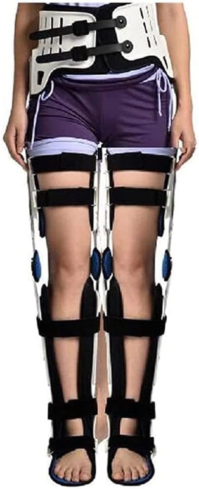 Adjustable Hip Joint Fixation Bracket, Hip Knee Ankle Foot Orthosis for Hip Fracture Rehabilitation Equipment Fixed Brace Femoral Femur Fracture Hip Instability Fixation of Lower Limb Paralysis Leg(Bo