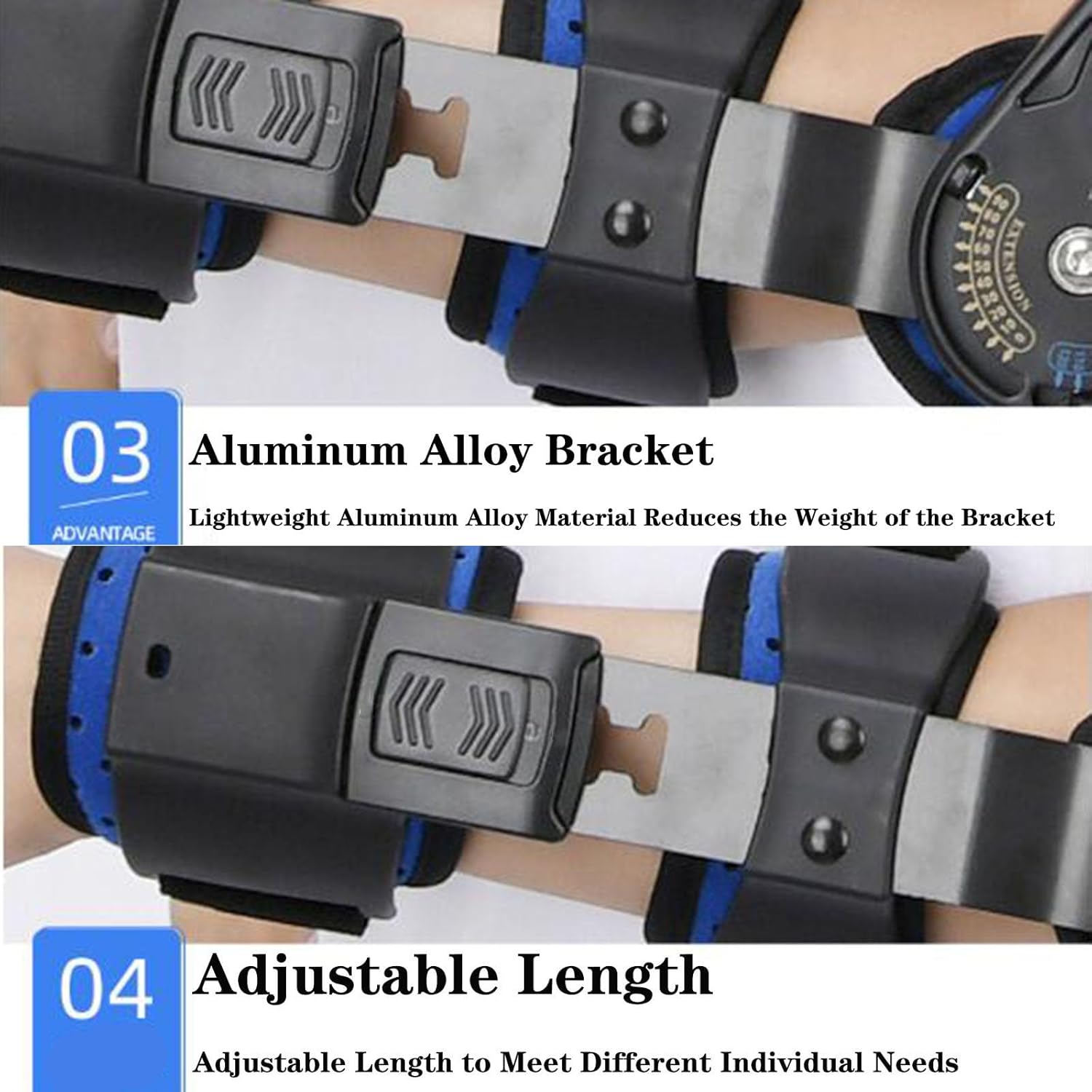 SFKLYU Hinged Elbow Brace Adjustable Splint & Shoulder Strap Adjustable Post Elbow Brace with Sling Stabilizer Splint Arm Injury Recovery Support After Surgery,Right