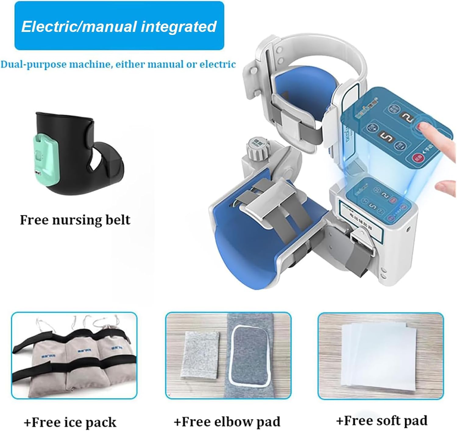 Electric Elbow Joint Rehabilitation Device, -15~150° Flexion and Extension Training, Elbow Brace Arm Exerciser, for Wrist Elbow Joint Injuries Recovery