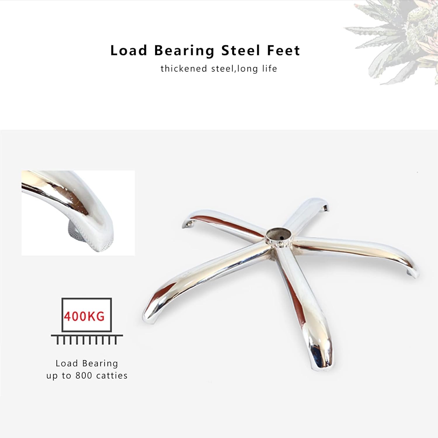 Commercial Ergonomic High-Back Faux Leather Executive Office Chair with Arms and Lumbar Support, Black(