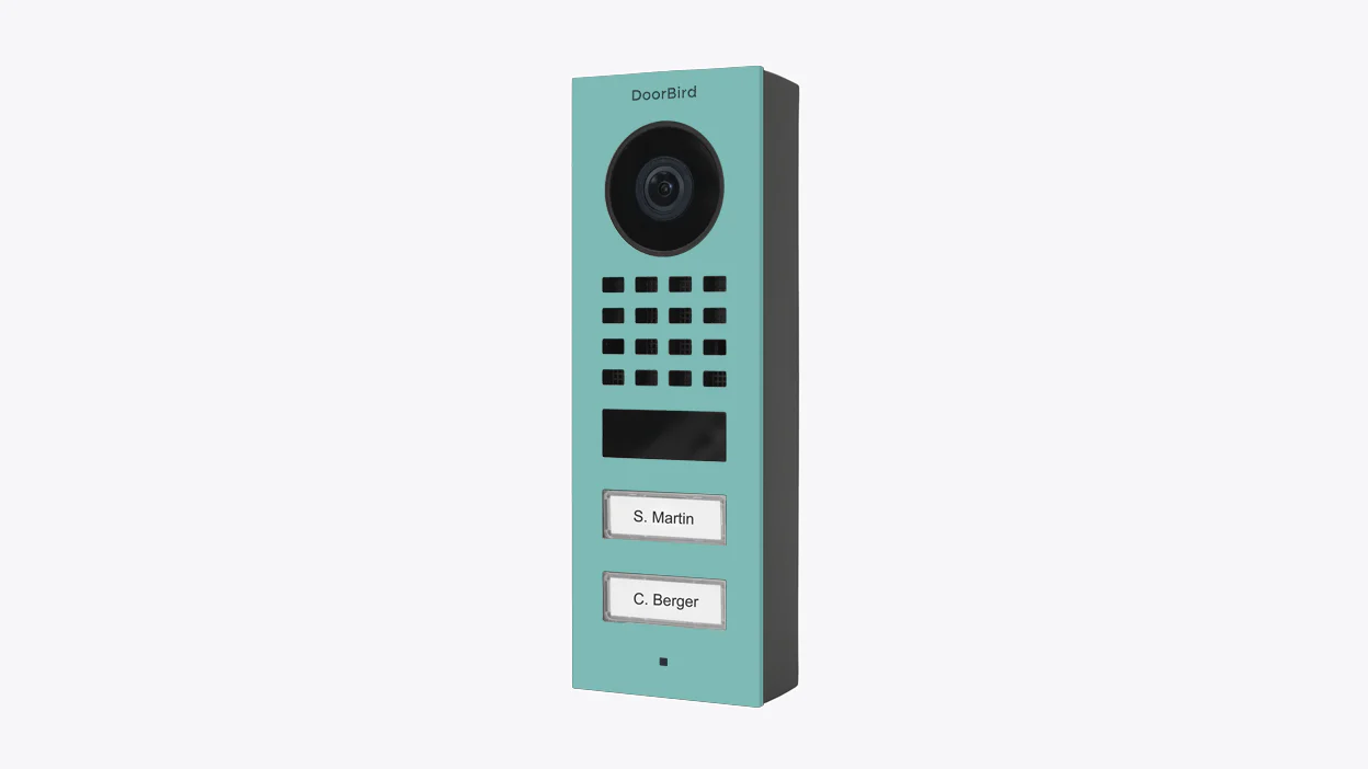 DoorBird D1102V Surface-Mount IP Video Door Station in Light Green, RAL 6027