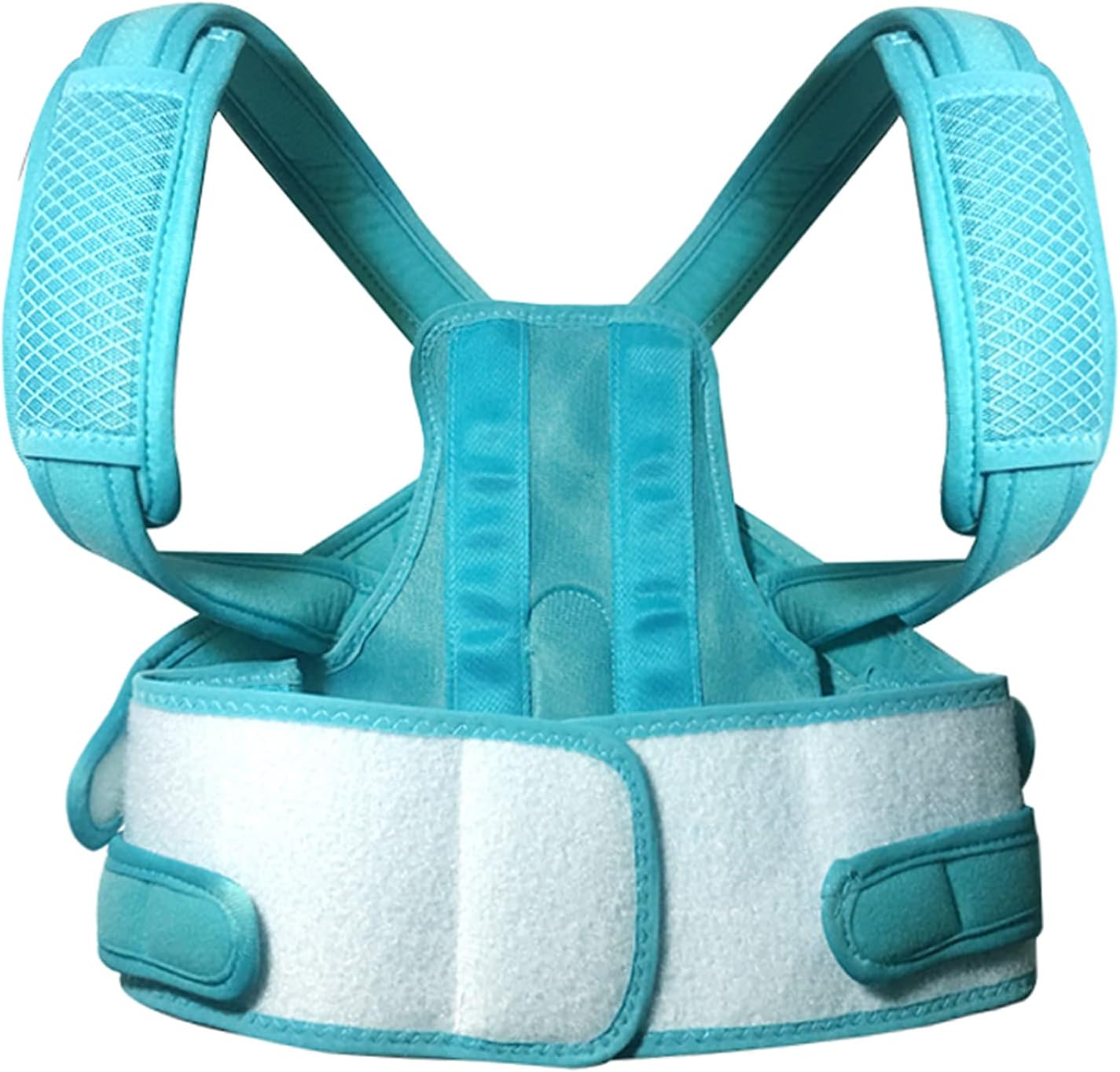 Back Correction Humpback Belt High Elasticity Adjustable Brace Comfort Back Shoulder Clavicle Support Neck Pain Relief Abdomen for Adult Children,Blue,L (Blue Large)