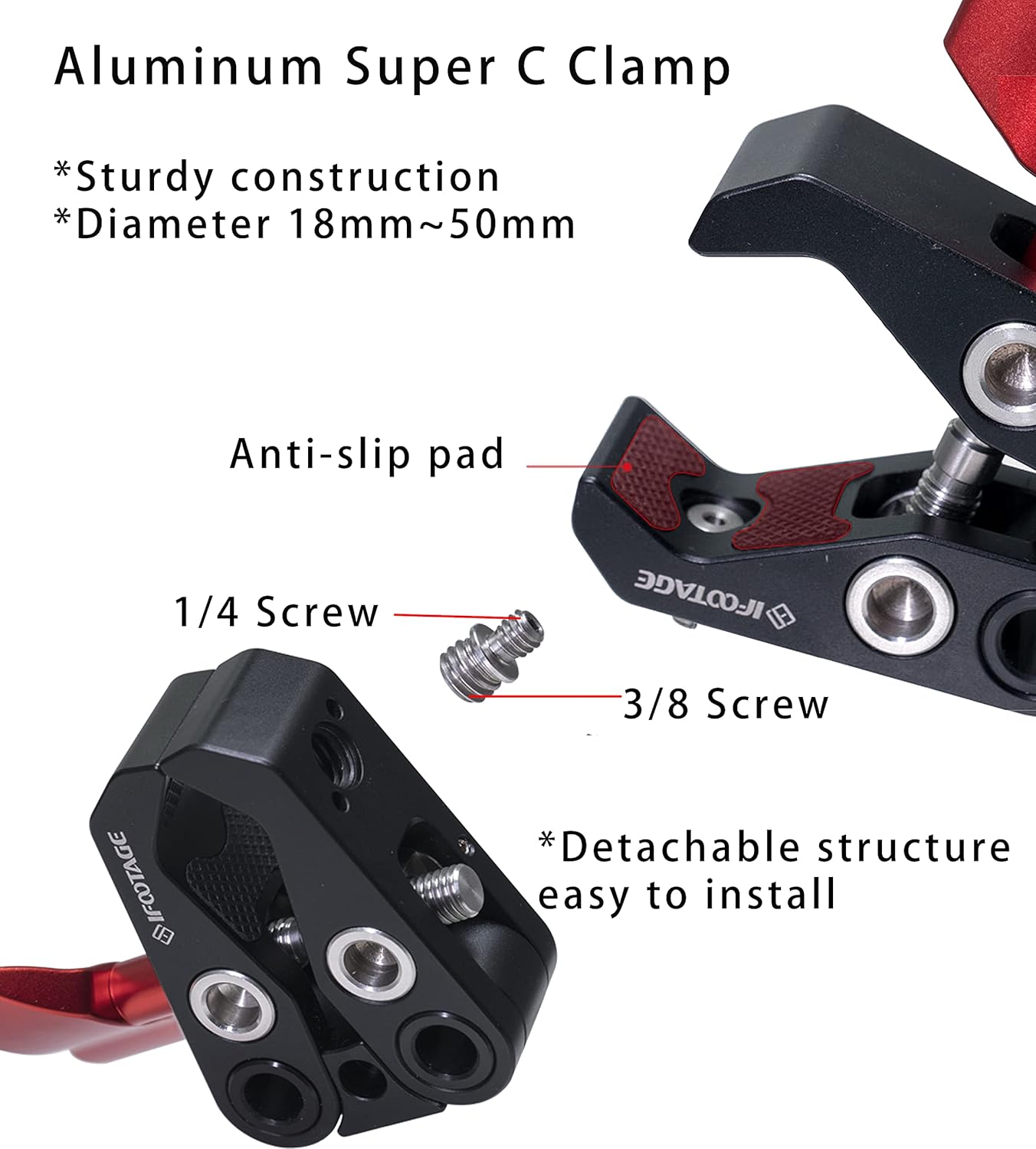 IFOOTAGE Spider Crab Series,32inch Long Magic Arm,Support Rod,5.5inch Magic Arm with Big Supper Clamp Pipe PC-01 1