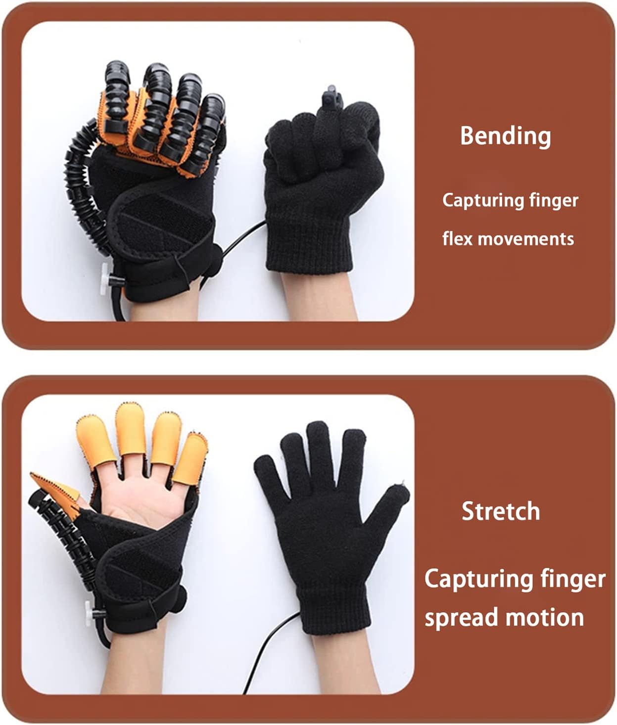 Rehabilitation Robot Gloves, Stroke Hemiplegia Rehabilitation Training Equipment, Finger Training Stroke Hand Splint Finger Orthosis Functional Hand Splint(Size:S Code,Color:Right 2)