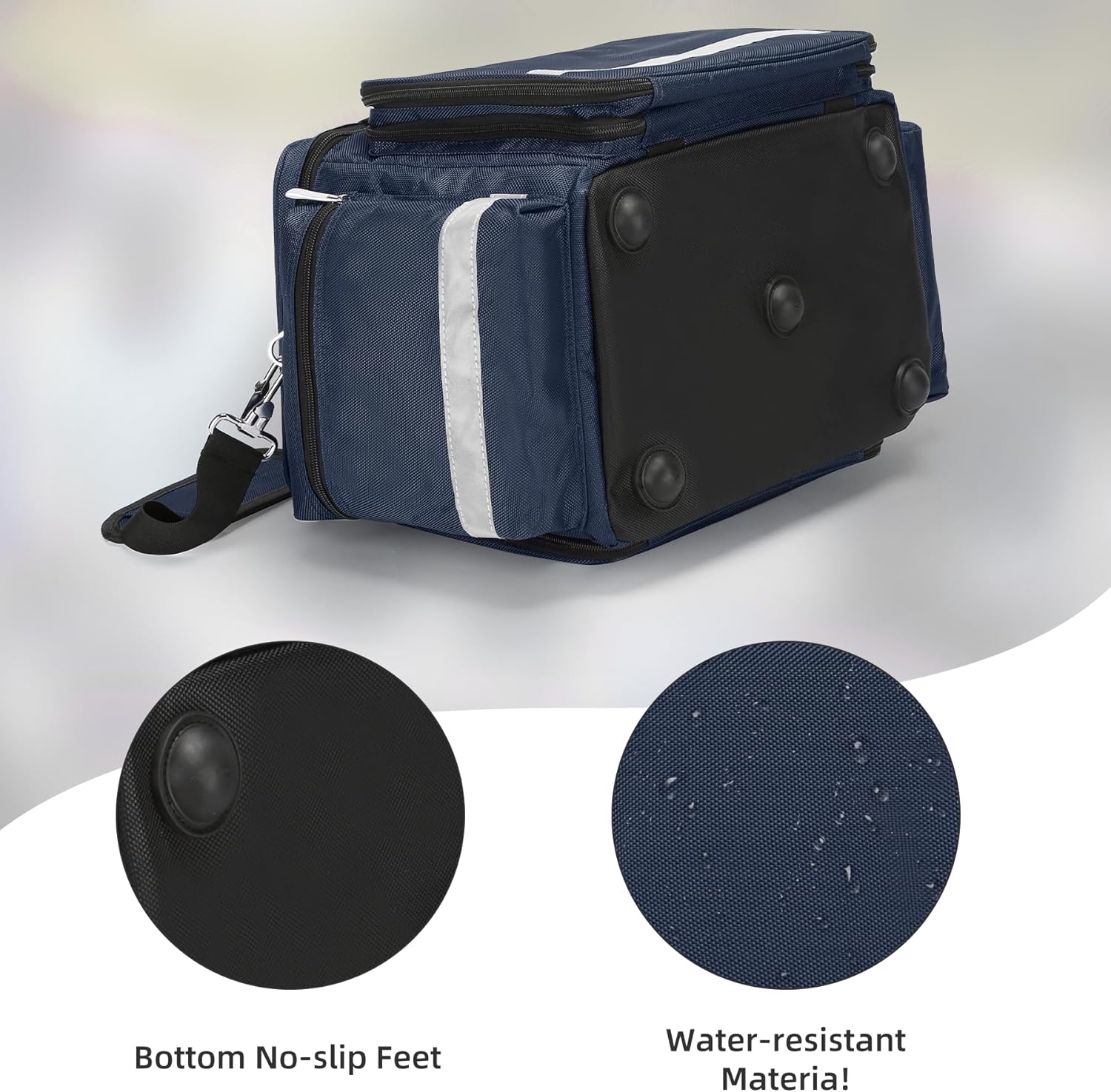 Medical Bag Empty First Aid Bag Emergency Responder Bag Professional First Aid Kits Storage with Inner Dividers and No-Scratch Bottom,Trauma Bag for Home Health