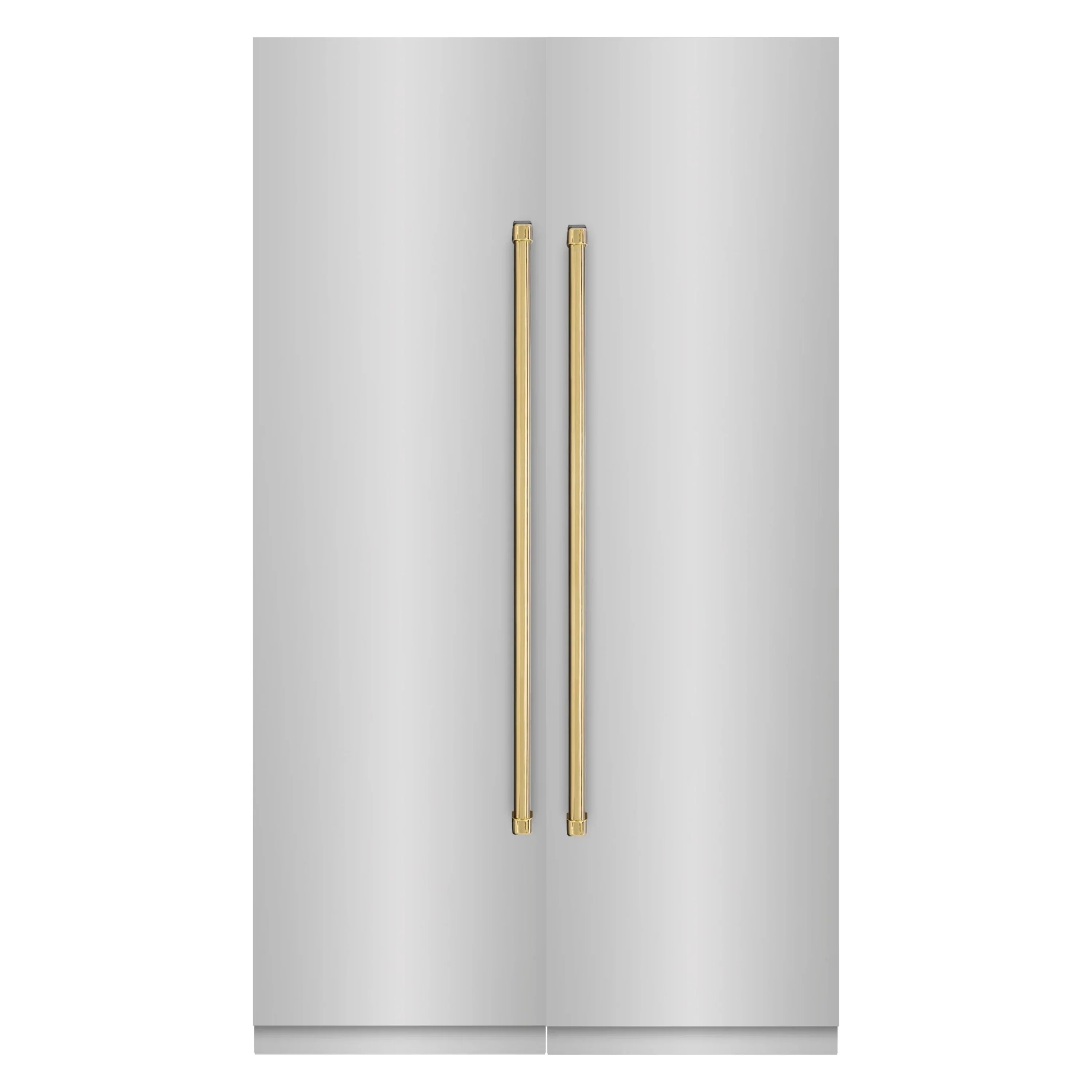 ZLINE 48-Inch Column 12.5 Cu. Ft. Refrigerator and 12.4 Cu. Ft. Freezer in Stainless Steel with Gold Accents
