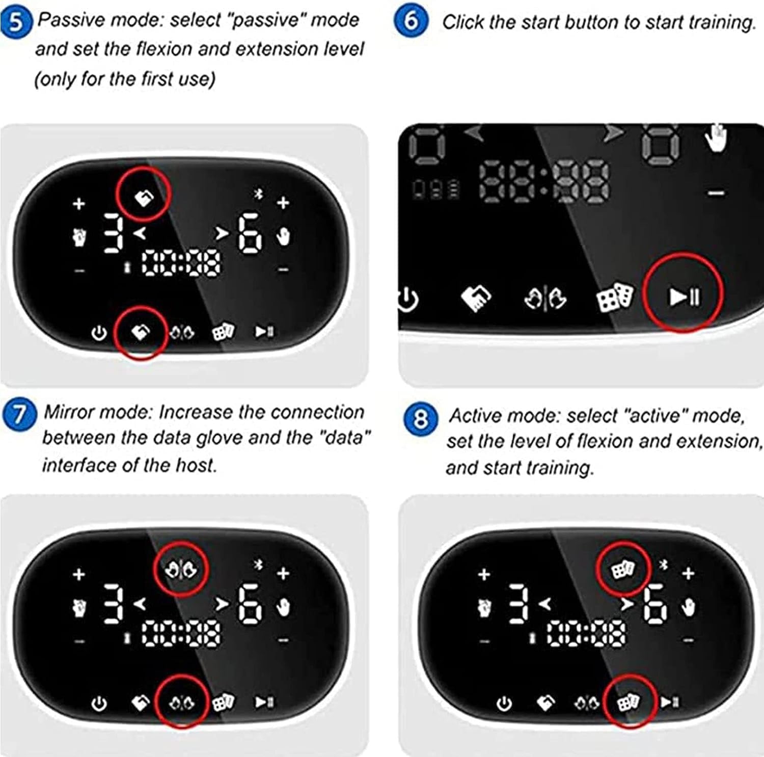 Hand Rehabilitation Robot Gloves Hand Therapy Glove, Dementia, Stroke Hand Exercise, Finger Rehabilitation Training Robot Gloves, Stroke Hemiplegia Finger Straightening Brace Guard Protector ( Color :