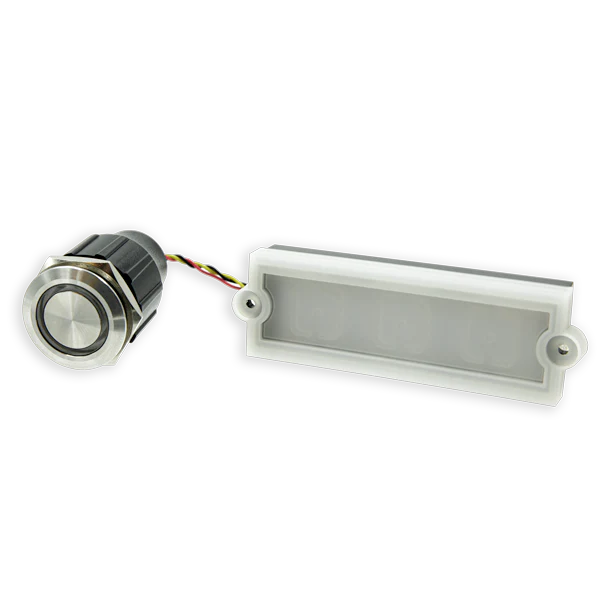 DoorBird Illuminated Round Stainless Steel Call Button With Separate Backlit Nameplate For Doorbird D21X Ip