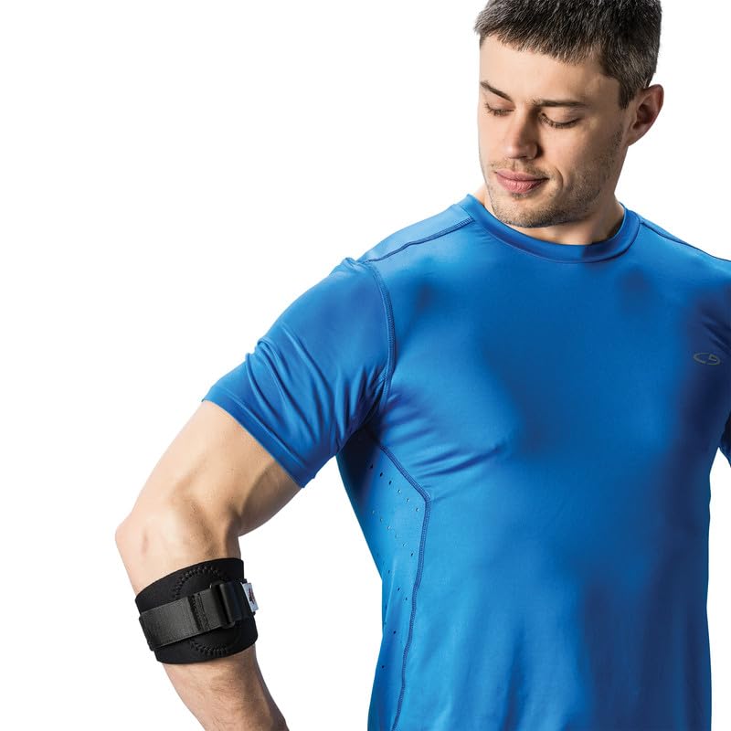 Core Products Elbow Brace & Treatment Bundle - Elbow Brace for Tendonitis and Tennis Elbow - Includes Adjustable Neoprene Elbow Brace, Moist Heat Pack, Hot/Cold Pack