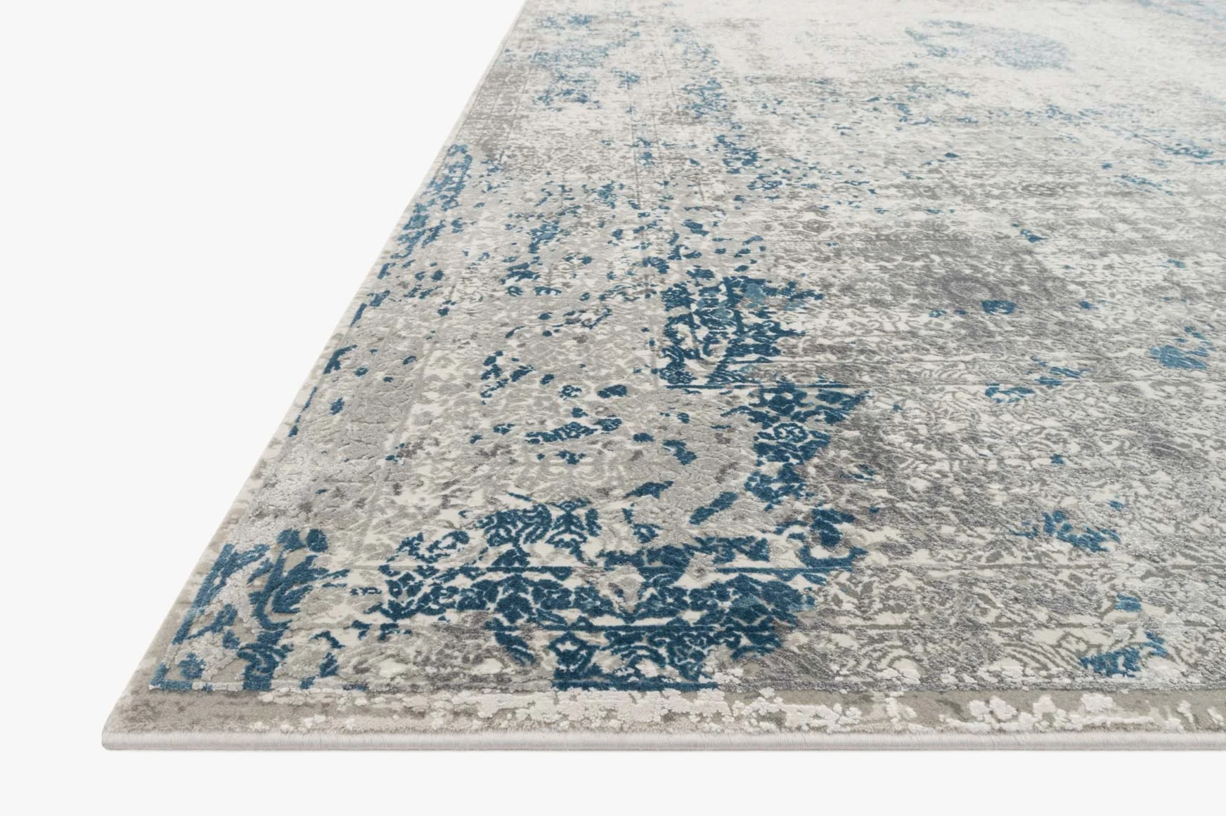 Loloi Sienne Collection - Contemporary Power Loomed Rug in Dove & Ocean (SIE-01)