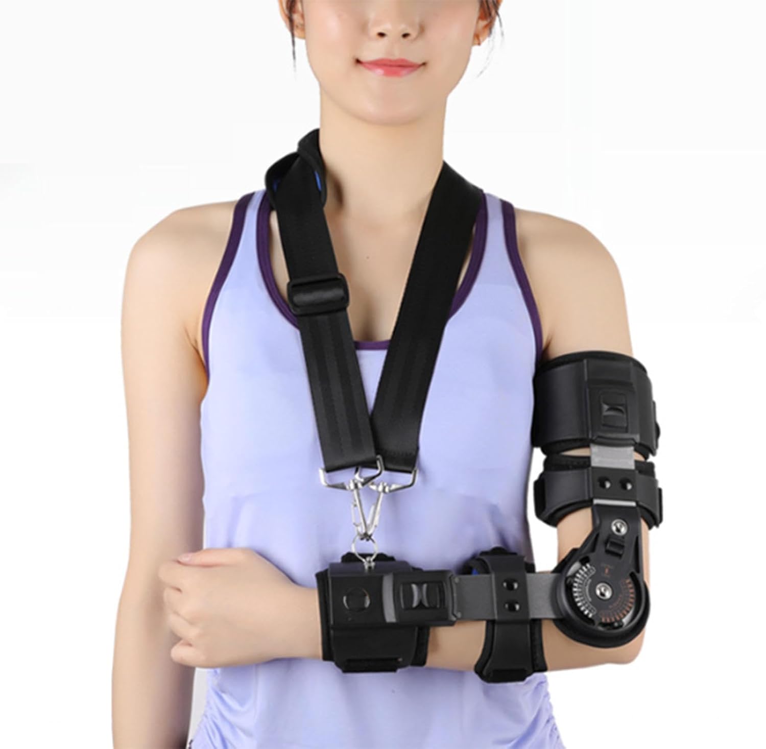 Post-OP Hinged ROM Elbow Brace for Men and Women,Stabilizer Splint, Arm Injury Recovery Support After Surgery,Elbow Support for Pain Relief,Right (Left