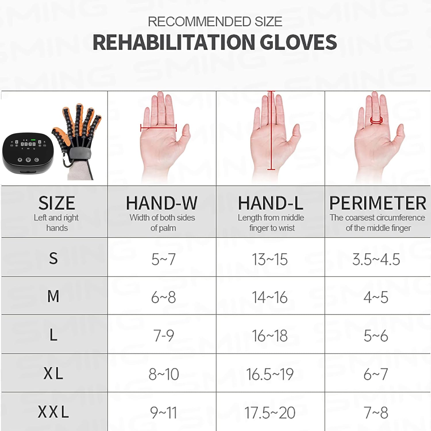 Finger Rehabilitation Trainer Robot Gloves, Stroke Hemiplegia Rehabilitation Training Equipment, Self Trainer, Long-Term Relief Finger Cramps(Size:L Code,Color:Right Hand)