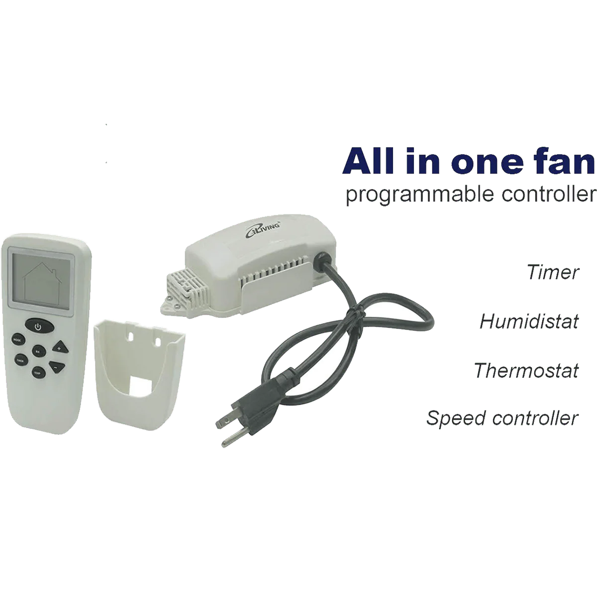 iLiving Exhaust Fan Smart Remote Control Kit w/ Programmable Thermostat (ILG8SFRC)