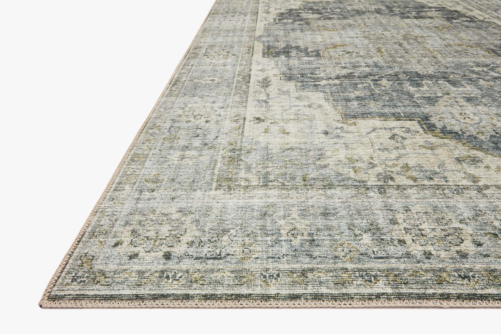 Loloi II Skye Collection - Traditional Power Loomed Rug in Charcoal & Dove (SKY-12)