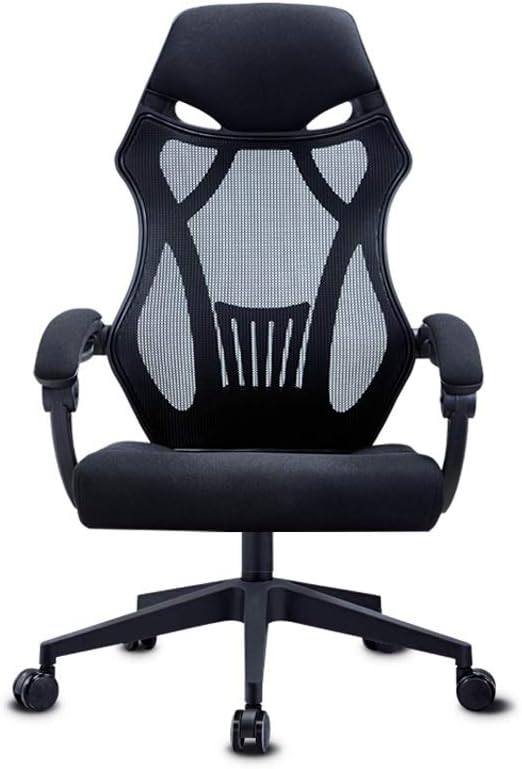 Gaming Chair, Office Chair Black Swivel Mesh Computer Ergonomic Chair High Back with Foldable Armrest Head Support Height Adjustable,E