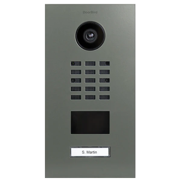 DoorBird D2101V IP Video Door Station, 1 Call Button in Cement Grey, RAL 7033