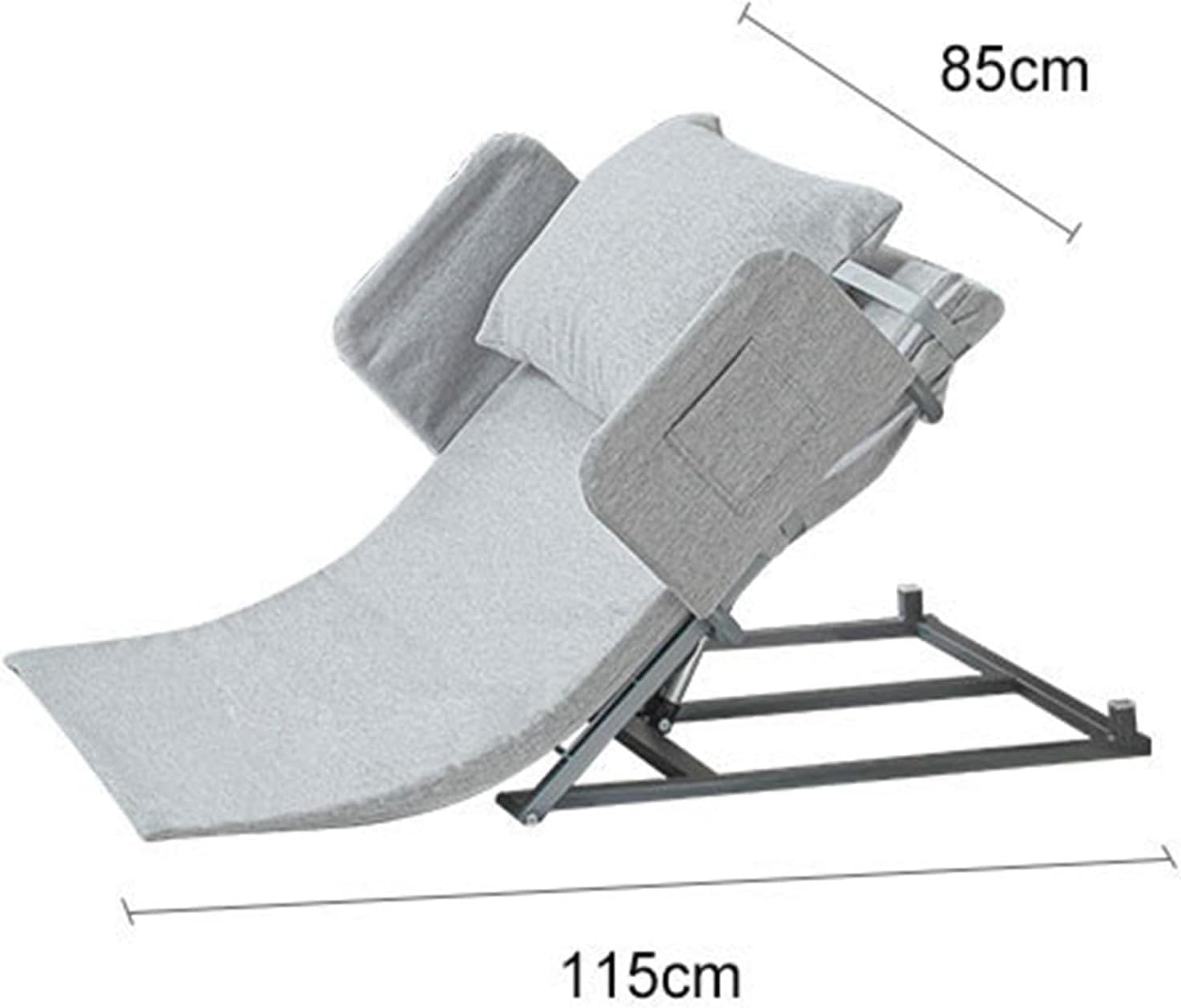 Transport Electric Adjustable Power Lifting Bed Backrest Portable Pillow Lifter w/Handrails Adjustable Sit-Up Back Rest Assist Aid for Patient Elderly Disabled Injured