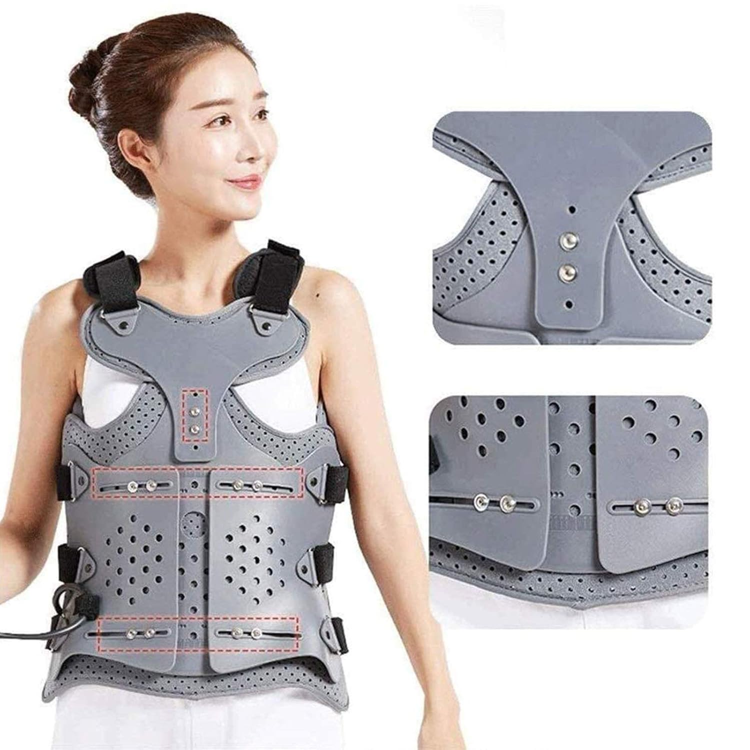 Chest-Lumbar Orthosis, Neck-Chest Orthosis, Portable Fit Chest Fracture Cervical Dislocation and Subluxation Reset Fixation Brace (C-Large