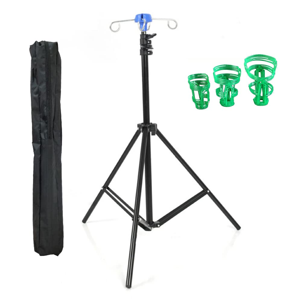 Foldable Portable IV Stand,Height Adjustable Drip Bag Holder with 4 Hooks,Stand for Elderly Home Care/Hospital/Clinic