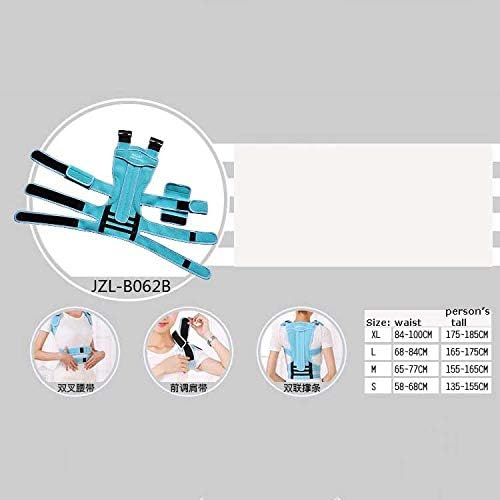 Adjustable Posture Corrector Back Support Shoulder Lumbar Brace Support Corset Back Belt for Men Women Improve Shoulder Upper(Blue,Medium-M)