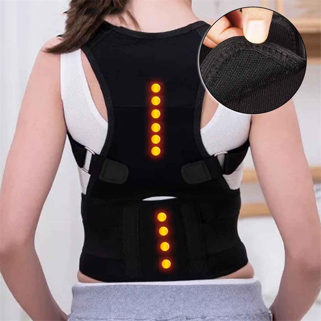 JSEIAJB Corrective Vest Posture Corrector Shoulder Back Orthopedic Brace Scoliosis Back Support Belt Men Women(L code)