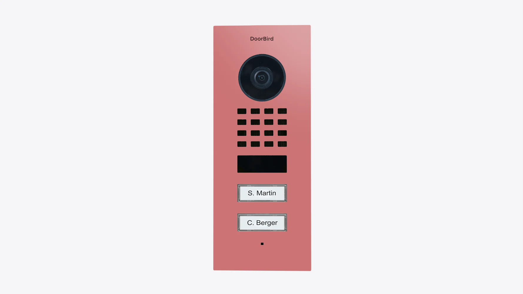 DoorBird D1102V Flush-Mount IP Video Door Station in Antique Pink, RAL 3014