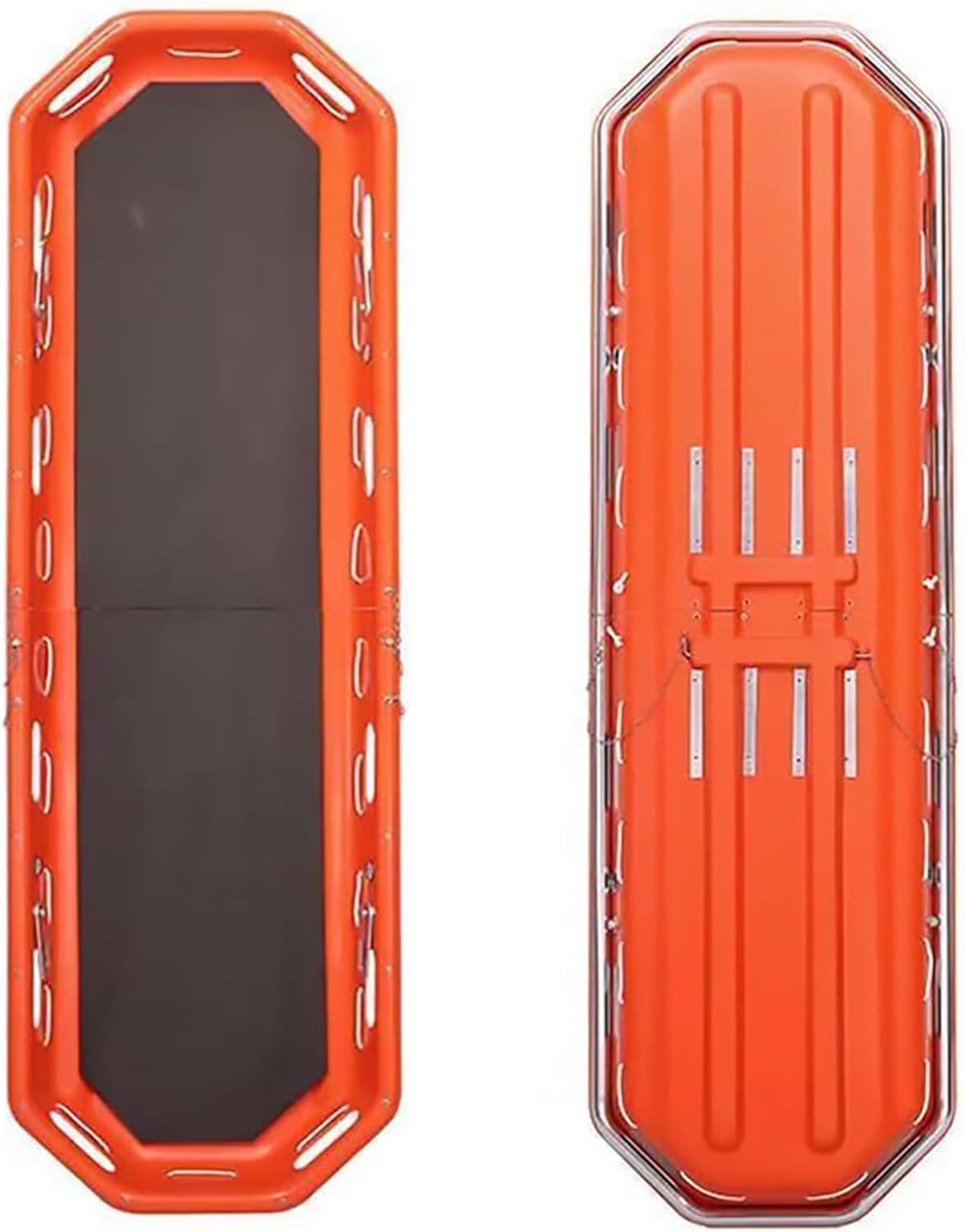 Aluminum Emergency Basket Stretcher, Lightweight Separable and Folding Rescue Stretcher with Lifting Bridle, High Strength for Ambulance and Helicopter Use