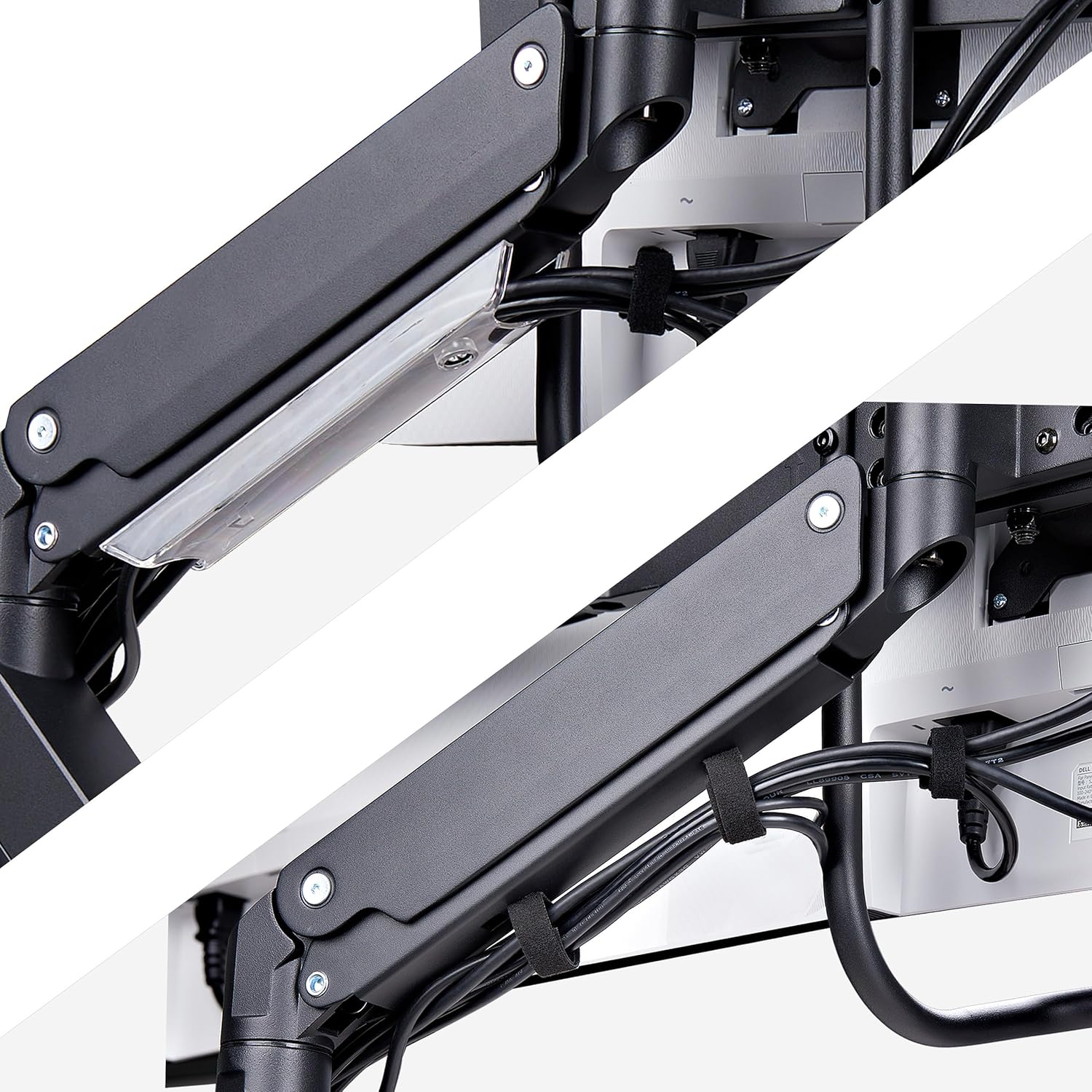 StarTech.com Desk Mount Triple Monitor Arm w/Crossbar for Up to Three 27in Screens, VESA 75x75/100x100, Tool-Less Arm Adjustments