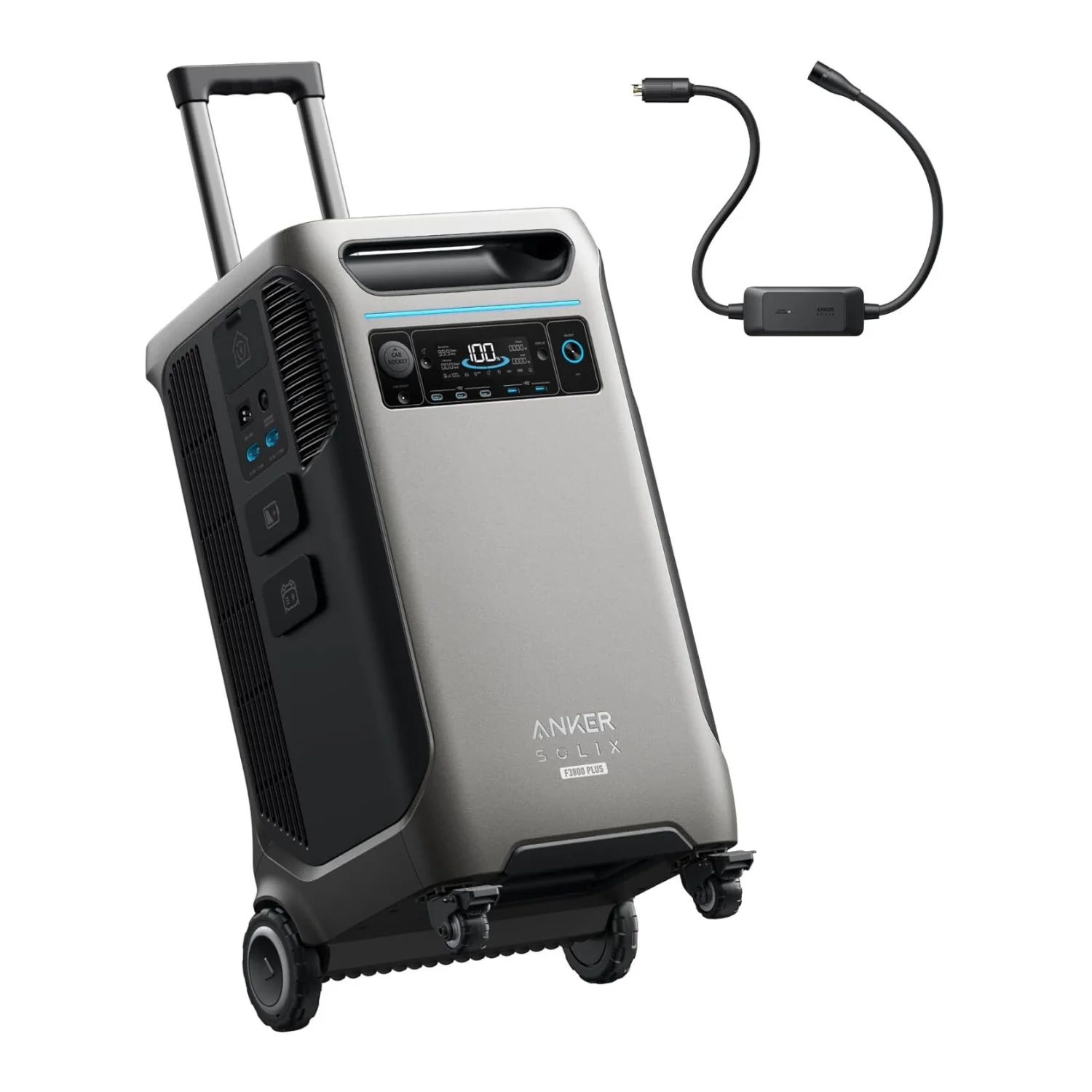 Anker SOLIX F3800 PLUS 3.84kWh Portable Power Station with 240V Cable/Adapter