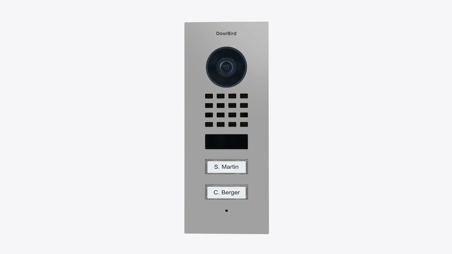 DoorBird D1102V Flush-Mount IP Video Door Station in White Aluminium, RAL 9006