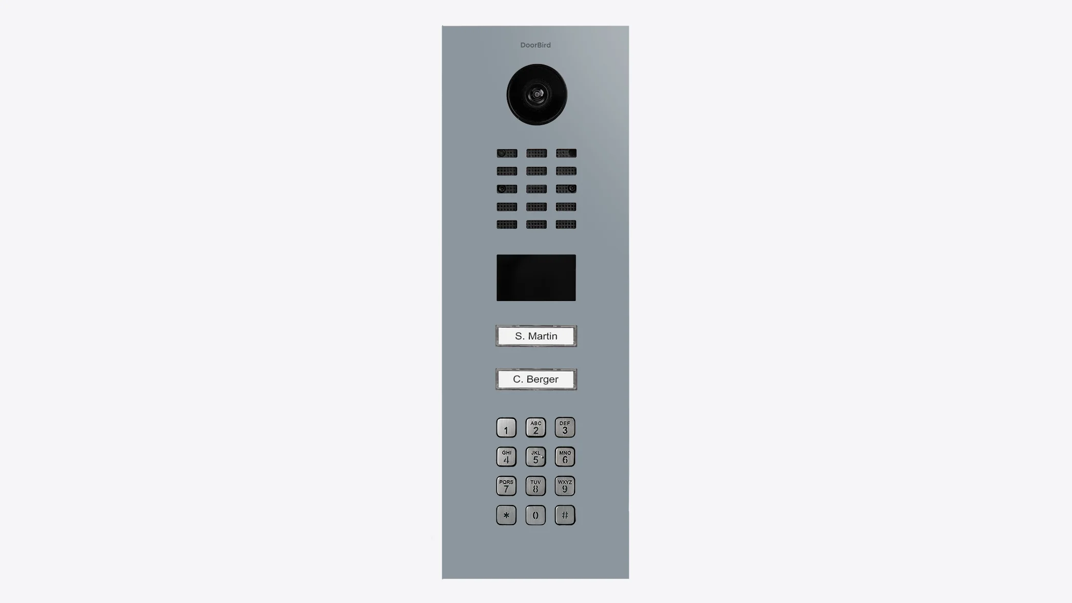 DoorBird D2102KV IP Video Door Station, 2 Call Button in Silver Grey, RAL 7001