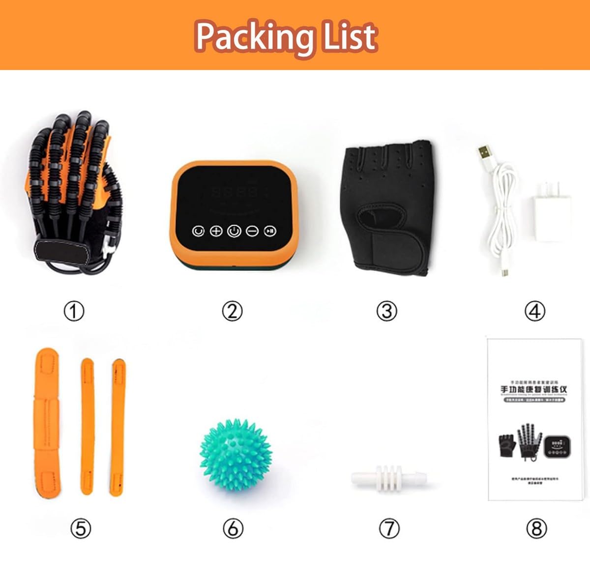 Rehabilitation Robot Gloves, Stroke Rehabilitation Aids, Hemiplegia Finger Rehabilitation Trainer, Rehabilitation Training Gloves, Finger Splint(B,Right Hand L)