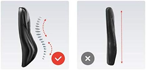 Ergonomic High Back Bonded Leather Executive Chair with Flip Up Arms and Lumbar Support, Black (Style 2 One Size)