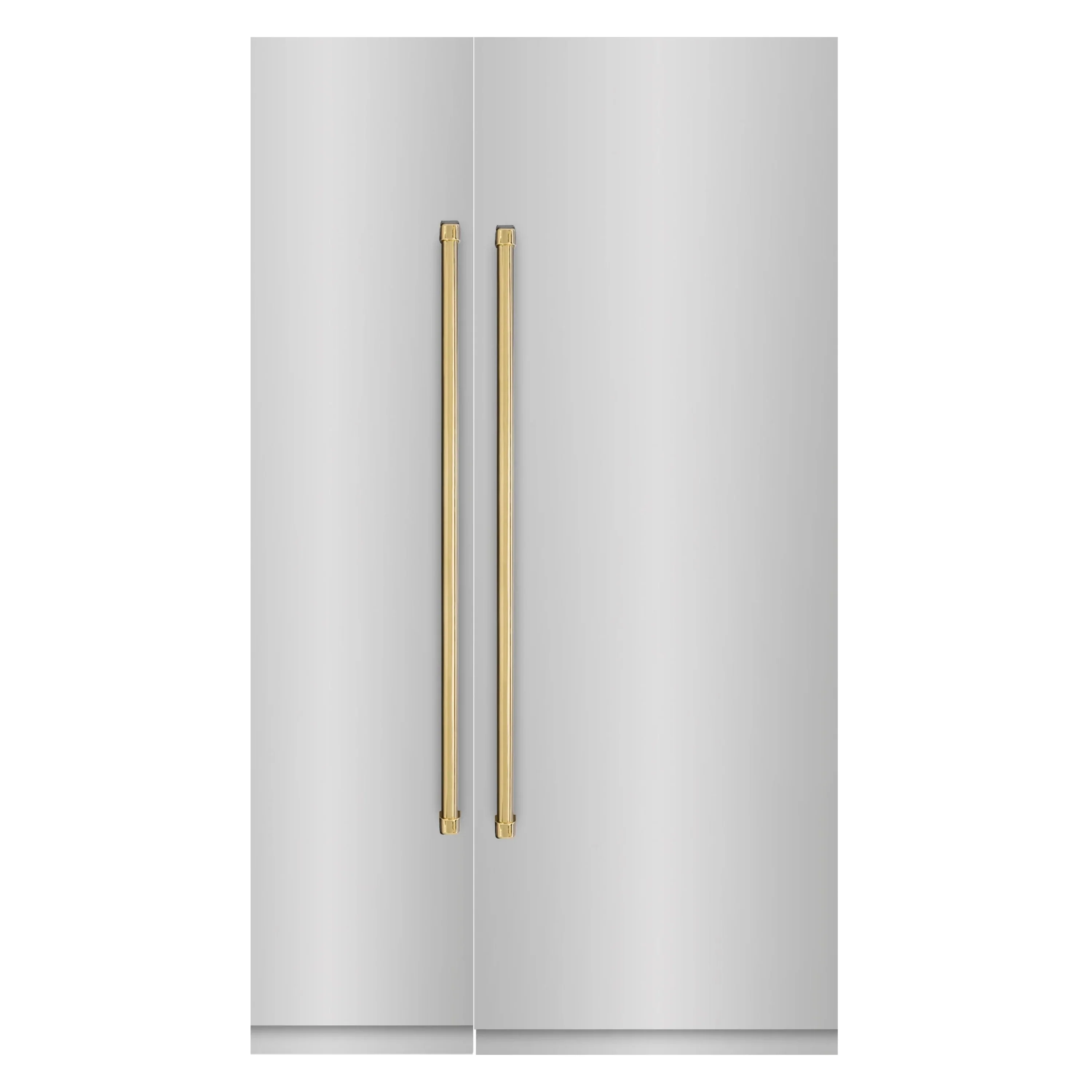 ZLINE 48-Inch Column 16.7 Cu. Ft. Refrigerator and 8.6 Cu. Ft. Freezer in Stainless Steel with Gold Accent