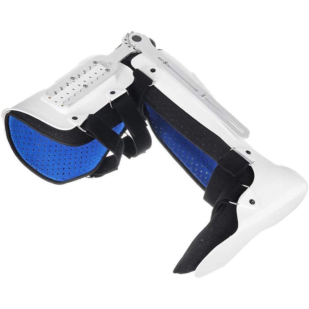 Hinged Knee Brace, Adjustable Knee Orthosis, Knee and Ankle Brace Wrap Support for Meniscus Tear and Prevention of Foot Varus (Right-Medium