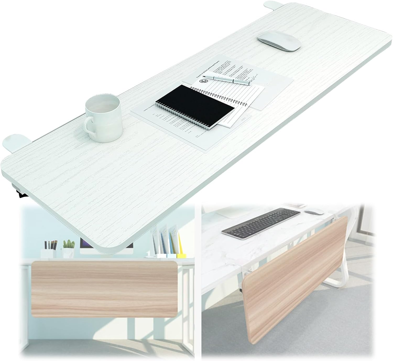 90° Foldable Keyboard Tray - Ergonomic Desk Extender Tray, Fully Supports The Arms/Teak/75 * 25Cm,