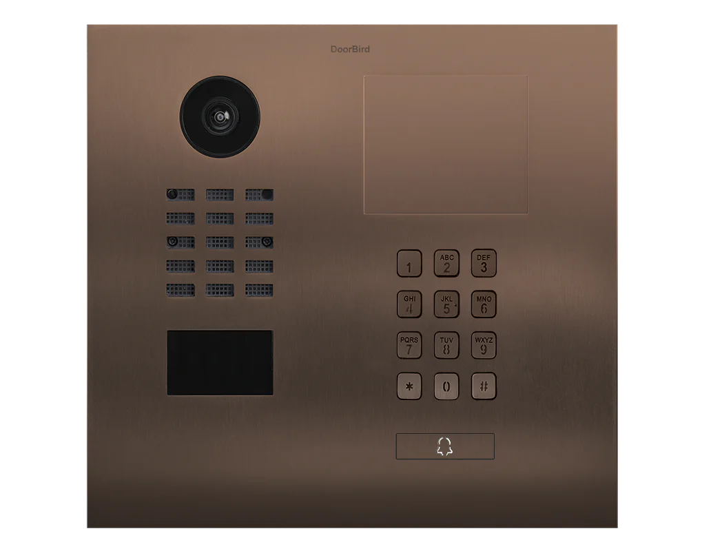 DoorBird D2101KH IP Video Door Station, 1 Call Button in Bronze