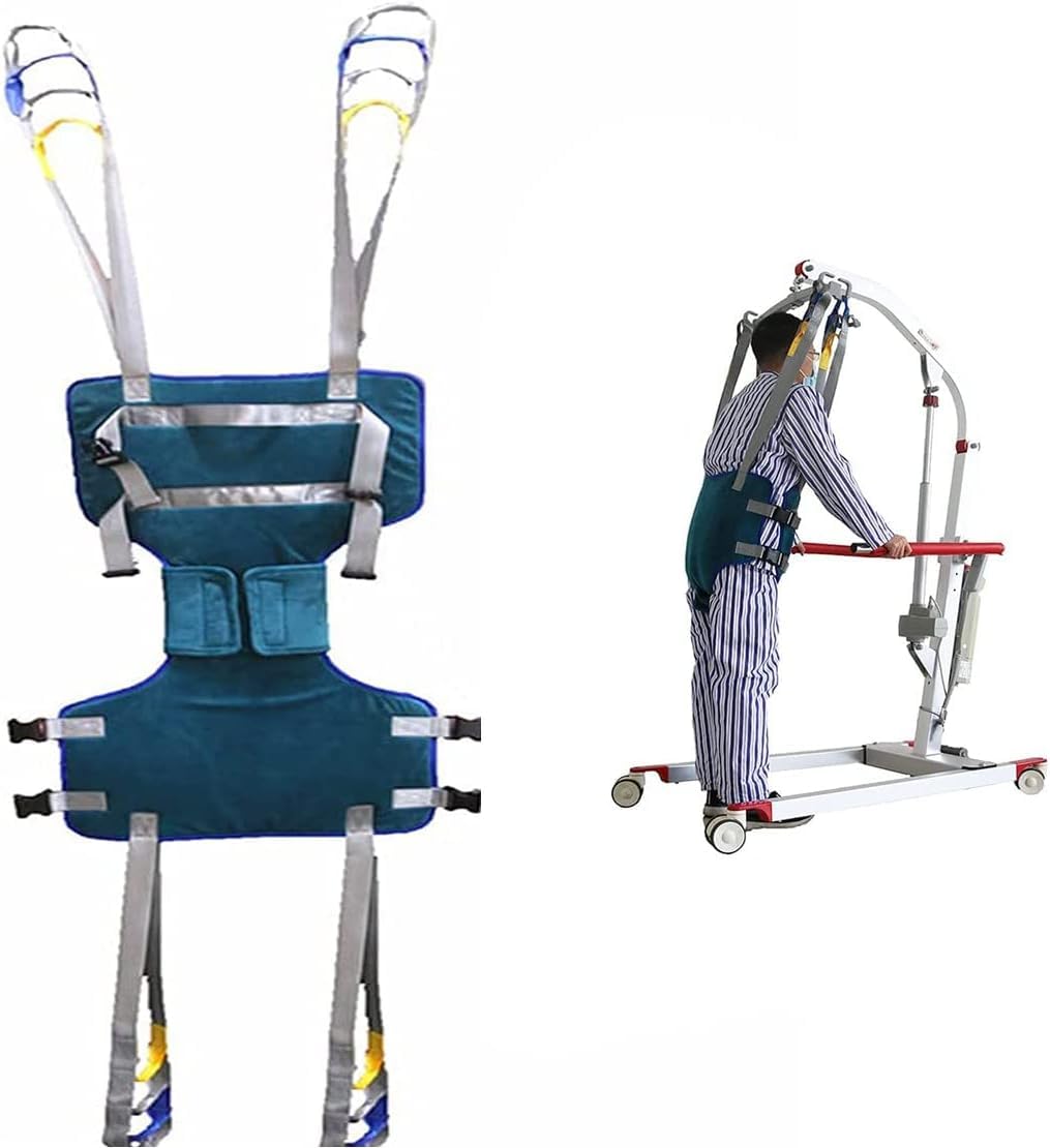 Full Body Patient Lift Sling, Four Point Support Shower Sling Lift Sling for Elderly,Bariatric and Disabled Home Use Medium(Large)