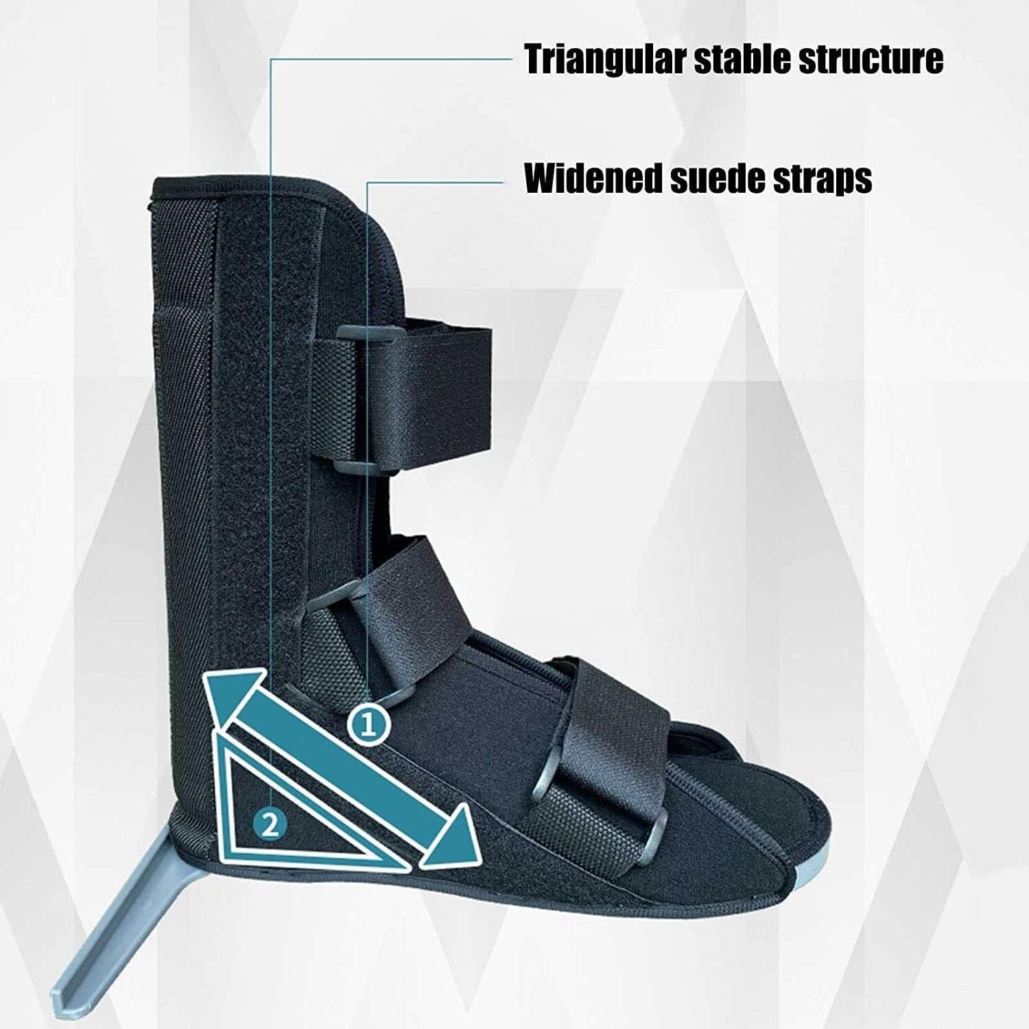 Walking boots fracture boots broken foot fracture anti rotation ankle walking boot splint fixation orthosis for inversion foot stabilizer boot brace support ankle brace(Small)