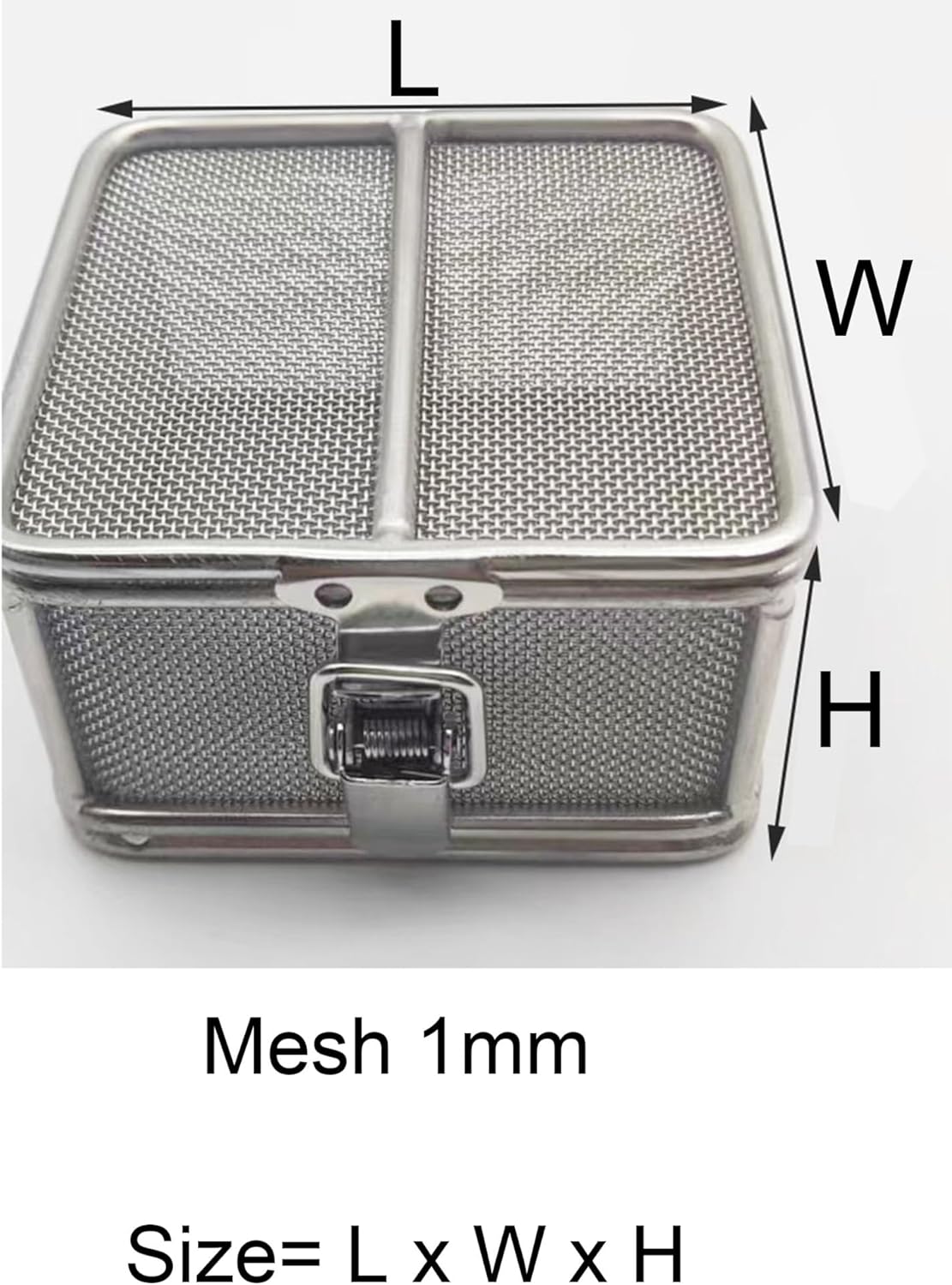 Metal Instrument Sterilization Basket with lid, Lab Trays,304 Stainless Steel mesh Basket,Instrument Tray and Mesh Perforated Baskets,for Hospital, Clinic