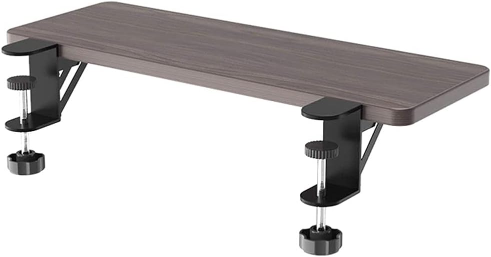 Ergonomics Desk Extender Tray Clip-on Keyboard Tray Punch-Free Expansion Board Table Mount Foldable Armrest Shelf Stand Slide Computer Elbow Arm Support,