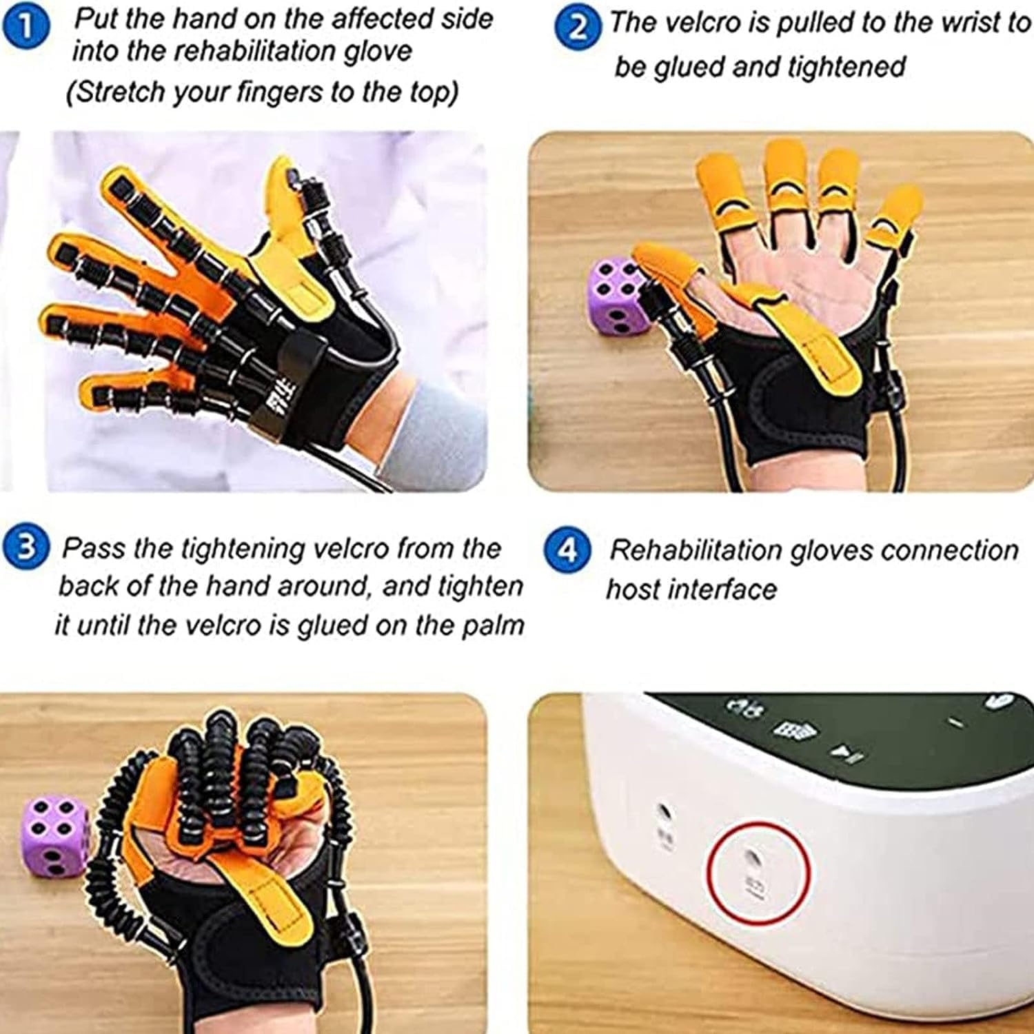 Hand Rehabilitation Robot Gloves Hand Therapy Glove, Dementia, Stroke Hand Exercise, Finger Rehabilitation Training Robot Gloves, Stroke Hemiplegia Finger Straightening Brace Guard Protector ( Color :