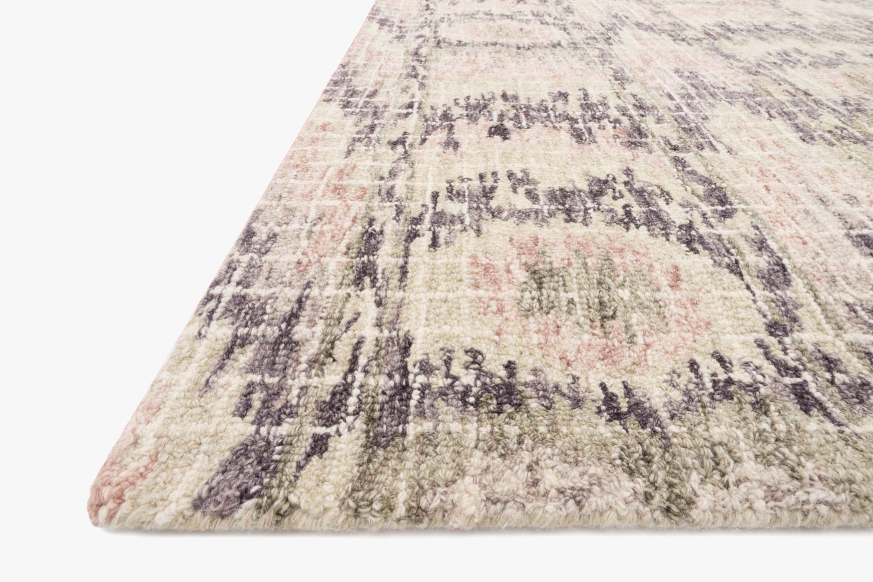 Loloi Tatum Collection - Transitional Hooked Rug in Blush & Raisin (TW-06)
