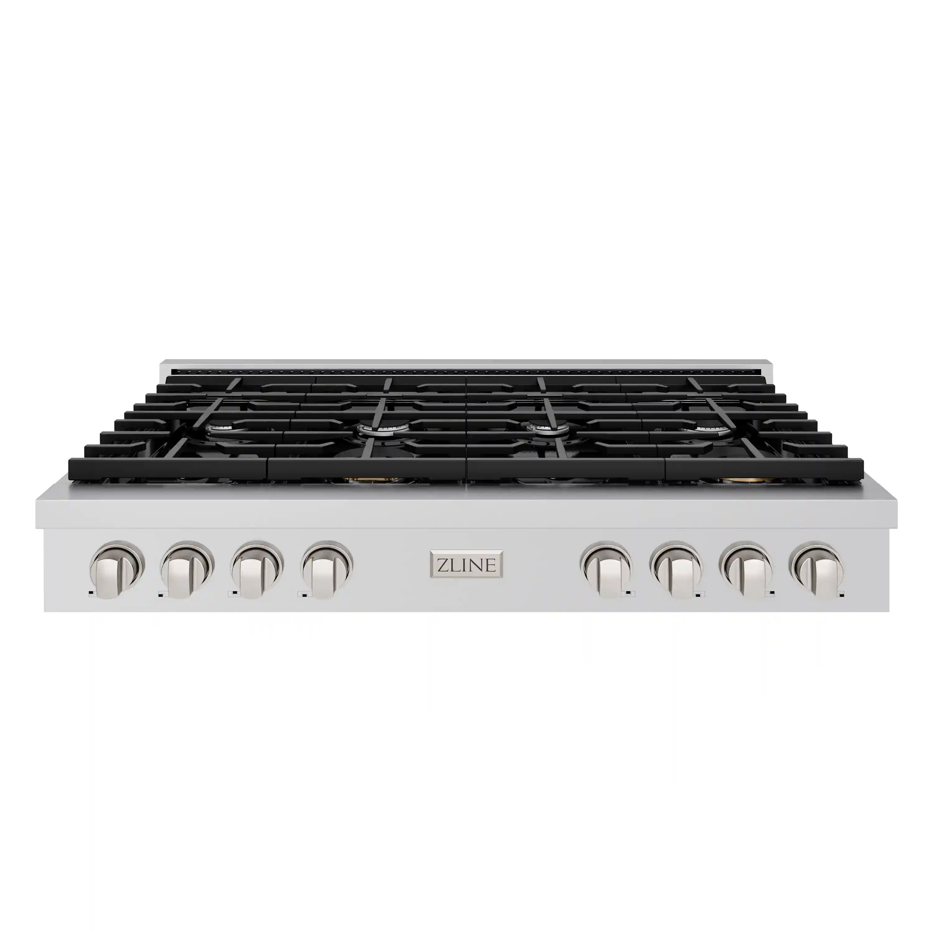 ZLINE Paramount 48-Inch Gas Rangetop with 8 Burners and Porcelain Cooktop in Stainless Steel (SRT48)