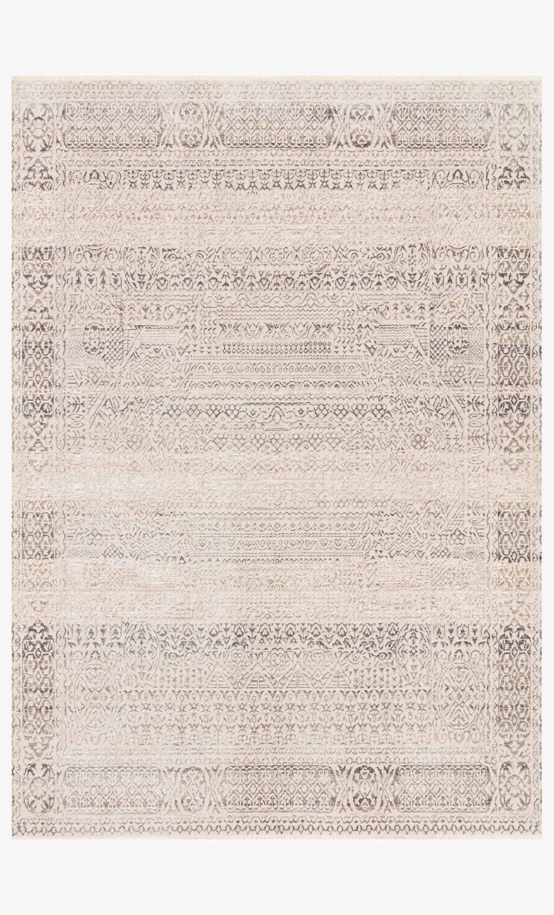 Loloi Homage Collection - Transitional Power Loomed Rug in Ivory & Silver (HOM-05)