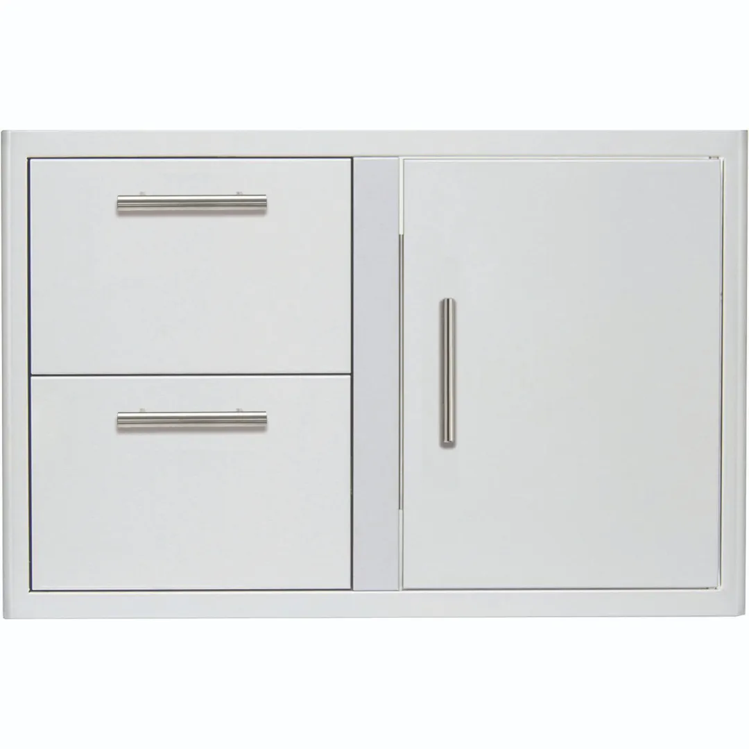 Blaze 32-Inch Access Door and Double Drawer Combo in Stainless Steel (BLZ-DDC-R-LTSC)