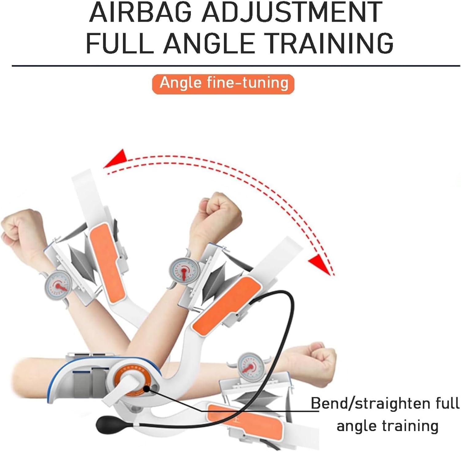 Electric Elbow Joint Rehabilitation Device Flexible Support Frame for Wrist Flexion and Extension Training Full Angle Adjustment