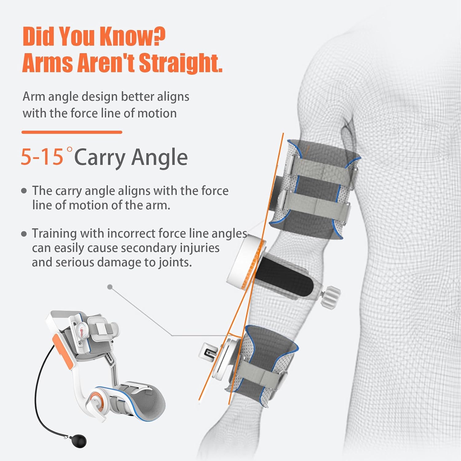 Brace Elbow Joint Rehabilitation Device, Elbow Stretching Trainer with Air Bag Pressurization and Angle Dial, Adjustable -15° to 150° Angle, For Stroke Hemiplegia Patients