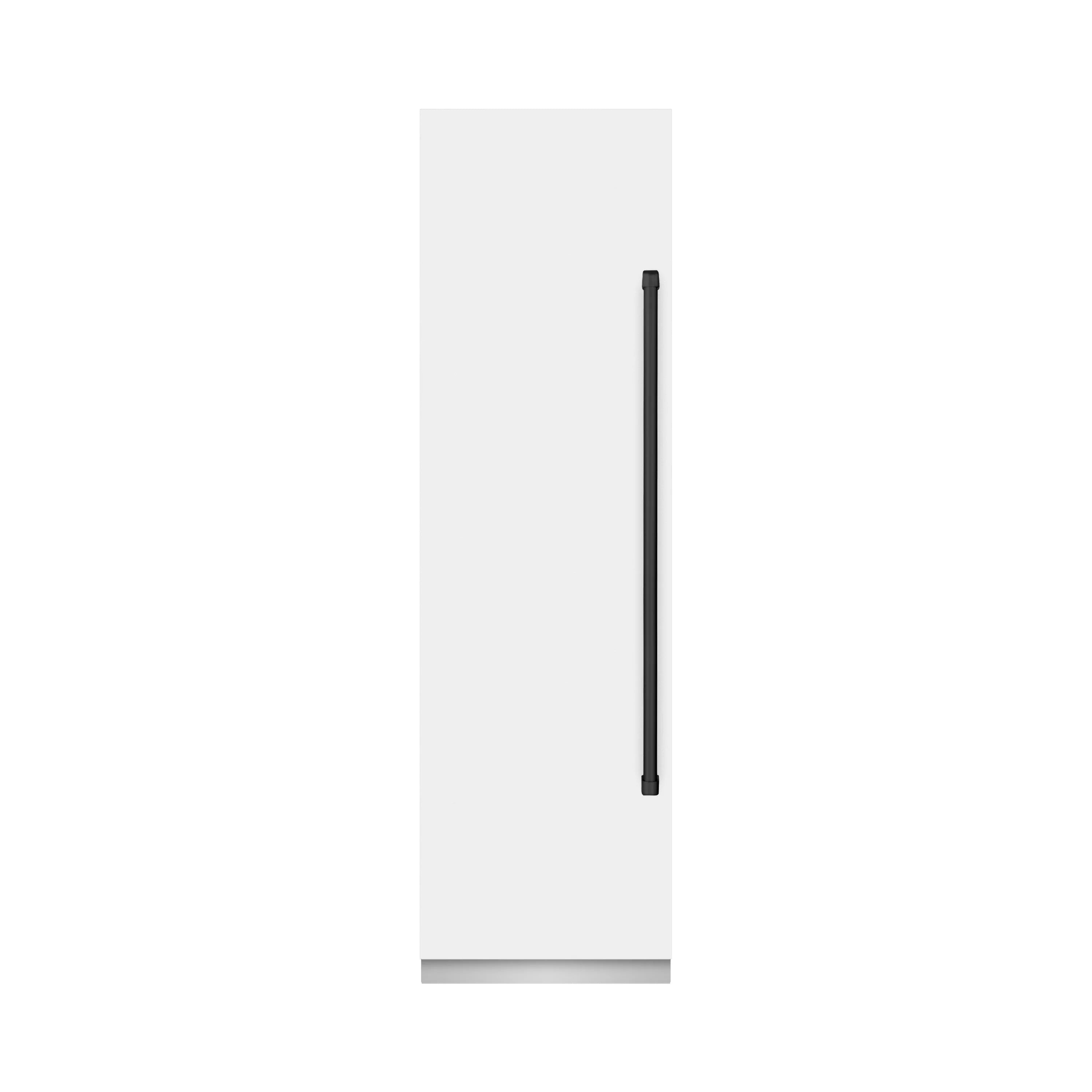 ZLINE Autograph Edition 24-Inch 12.4 Cu. Ft. Column Freezer in White Matte with Graphite Gray Interior and Matte Black Accents (RCFVZ-WM-24-MB)