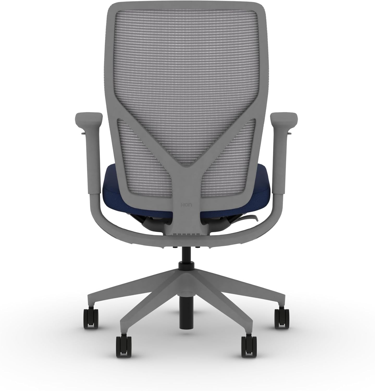 HON Flexion Mesh Office Chair, Height Adjustable Arms, Office Chair with Lumbar Support, Titanium Mesh, Titanium Frame, Indigo